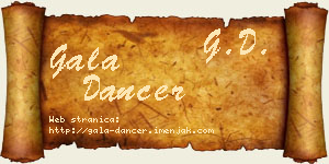Gala Dancer vizit kartica